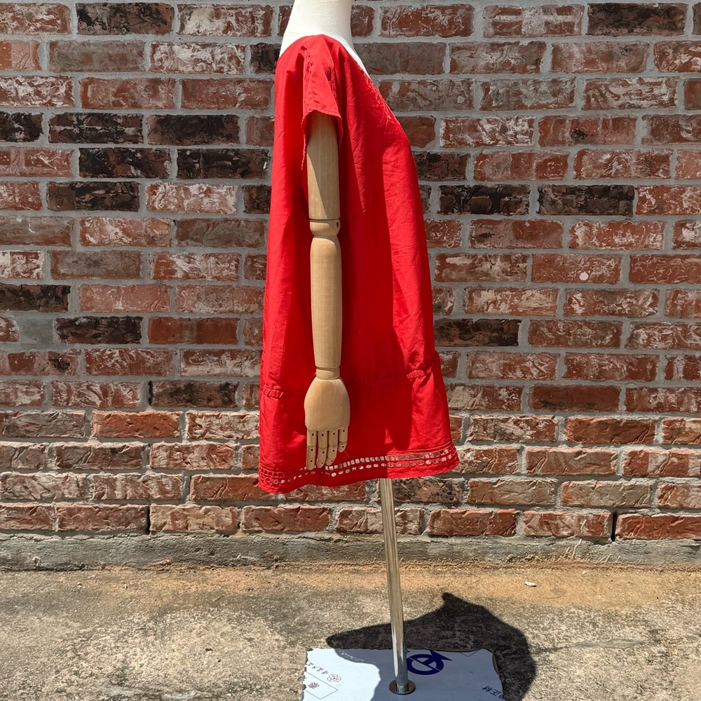 Lane Bryant plus size cherry red tunic 🍒 with cutouts and a drawstring/ 22/24 - Picture 9 of 14